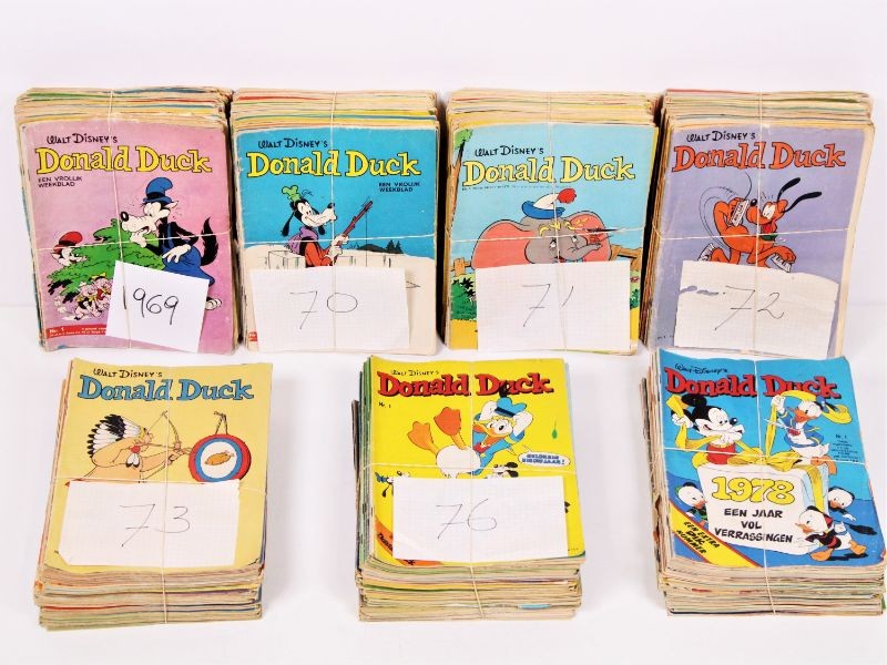 Donald Duck weekbladen, jaartallen 1969 + 70 + 71 + 72 + 73 + 76 en 1978